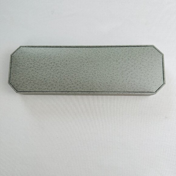 Vintage Croton Jewelry Hardcase Empty Case Gray Presentation Box Inside Velvet - Picture 8 of 15